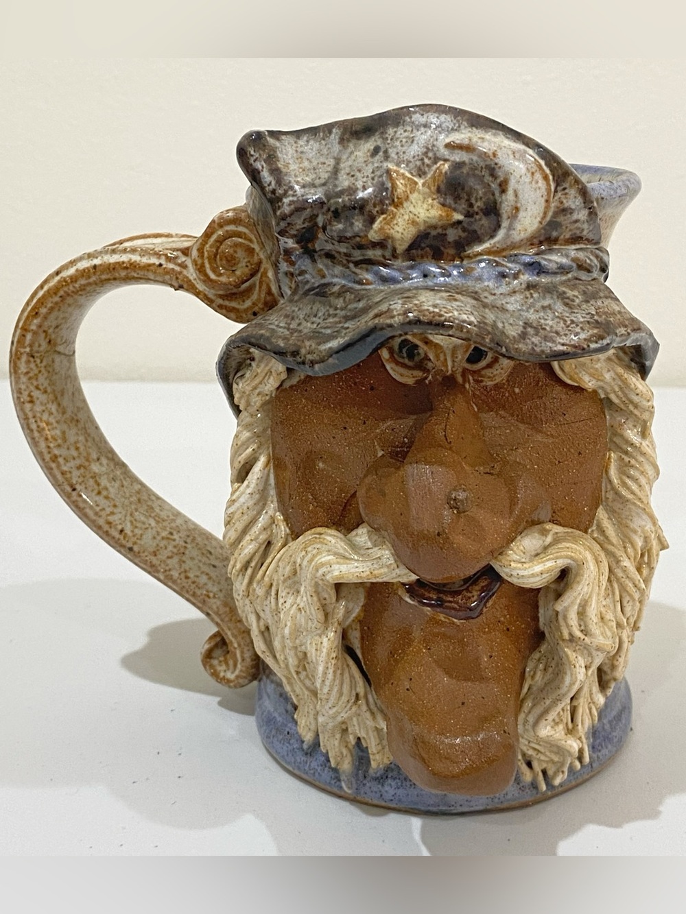 Vintage John Coiner Pottery Mug Stein Handcrafted Stoneware Circa 1980's